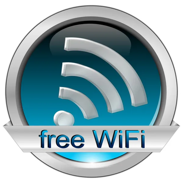 Pulsante wifi gratuito — Foto Stock