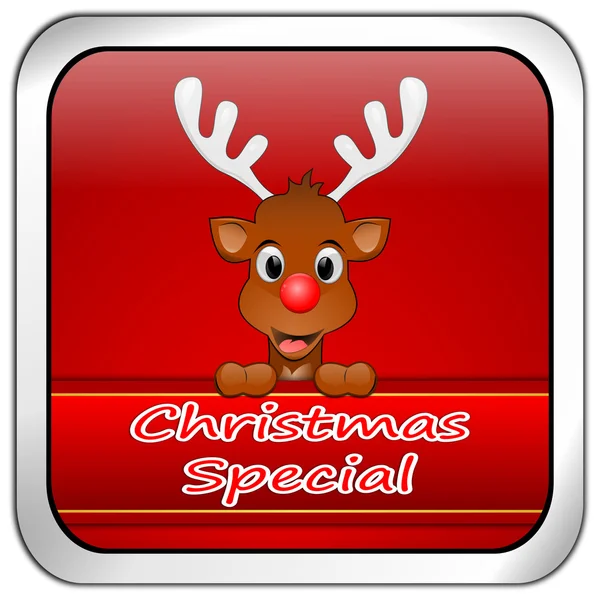 Knop Kerstspecial met rendieren — Stockfoto