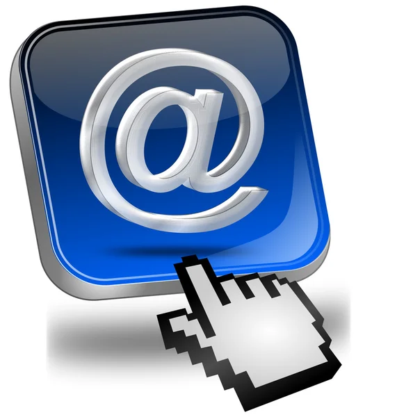 De knop e-mail met cursor — Stockfoto