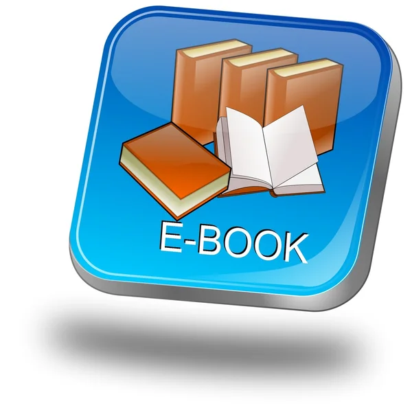 E-Book Button — Zdjęcie stockowe