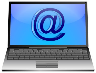 dizüstü bilgisayar ile e-posta düğmesi