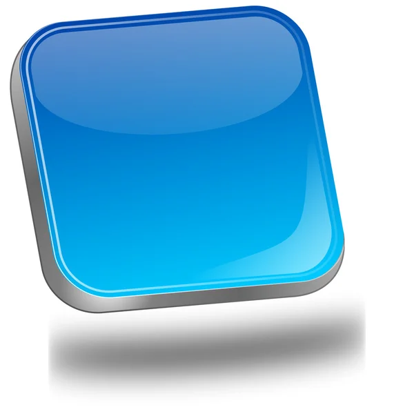 Modré prázdné tlačítko — Stock fotografie