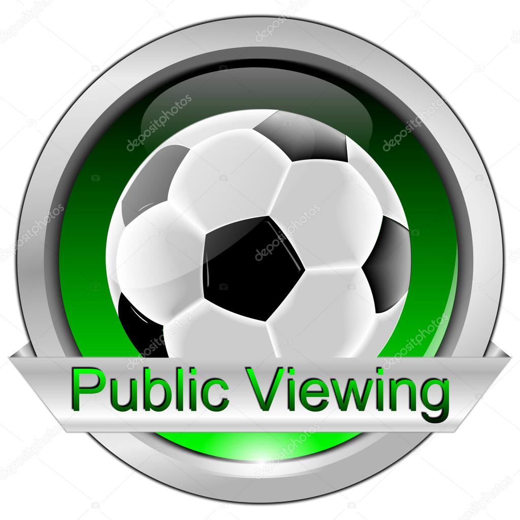 Button Public Viewing with Soccer ball