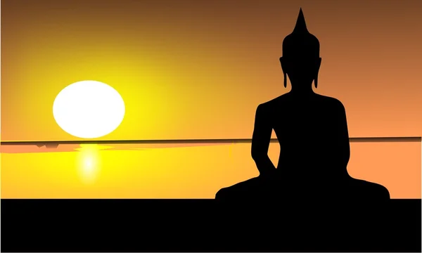 Buddha at dusk — Stock Photo, Image
