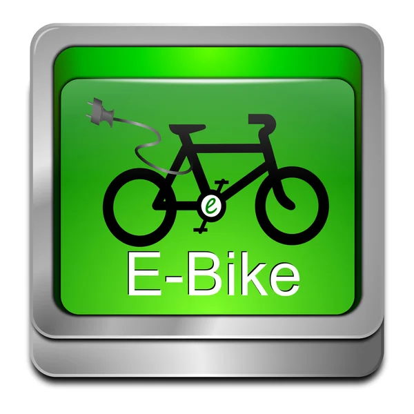 전자-자전거 버튼 스톡 사진