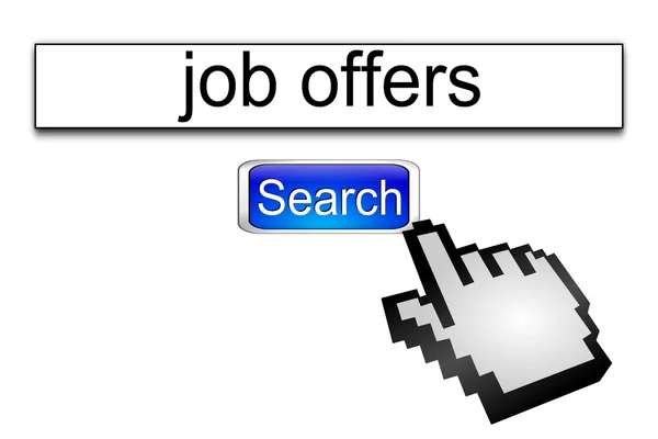 Internet web search motor de trabalho oferece — Fotografia de Stock