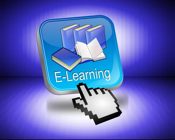 Pulsante E-learning con cursore — Foto Stock