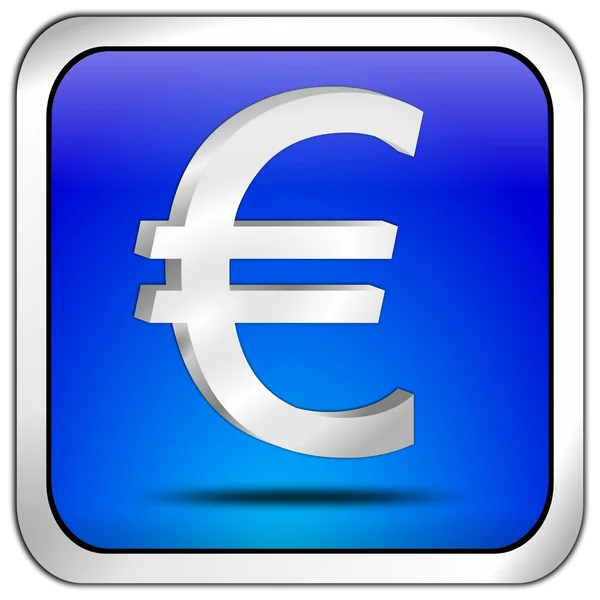 Кнопка зі знаком євро — стокове фото