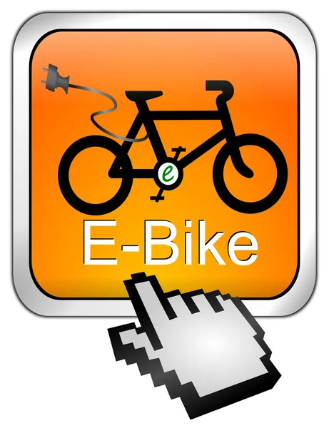 Botão E-Bike com cursor — Fotografia de Stock