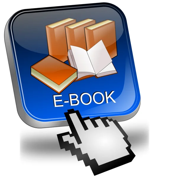 Botón E-Book con cursor —  Fotos de Stock