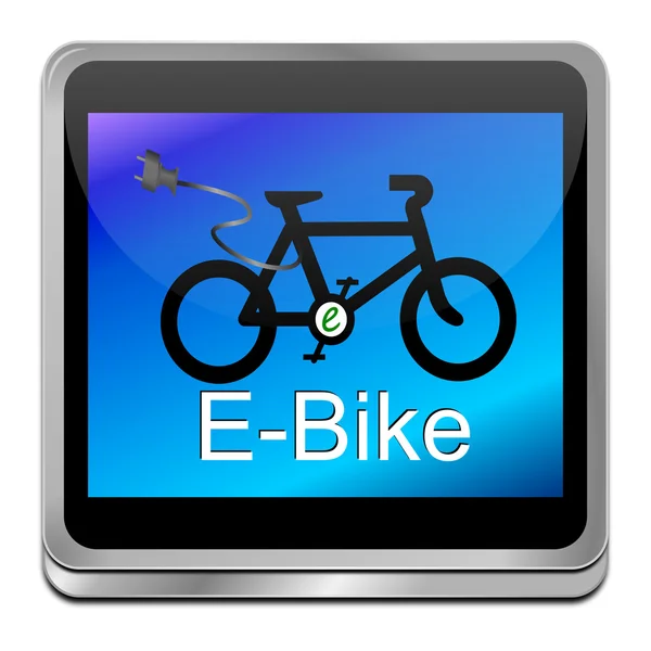 Кнопка E-Bike — стоковое фото