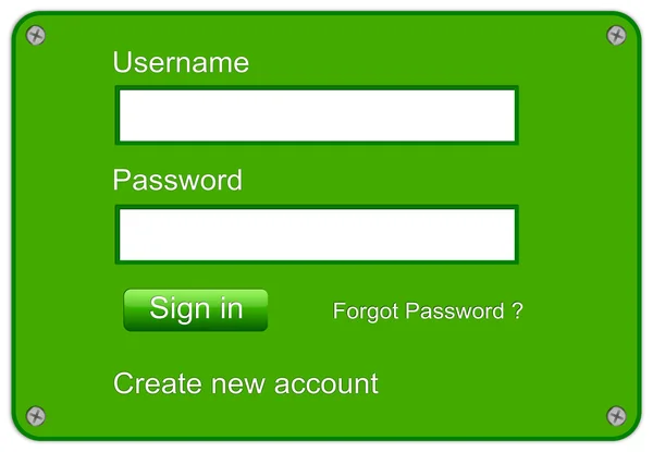 Login web screen — Stock Photo, Image