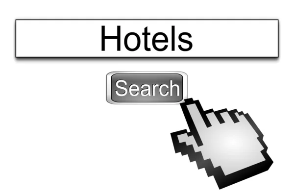 Internet-Suchmaschine Hotels — Stockfoto