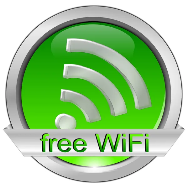 Pulsante wifi gratuito — Foto Stock