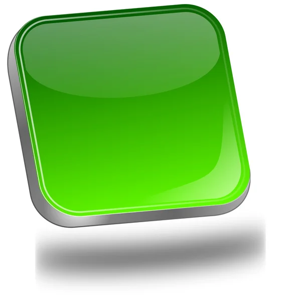Зеленая пустая кнопка — стоковое фото