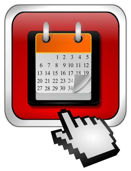 Calendar button with Cursor — Stock Photo, Image