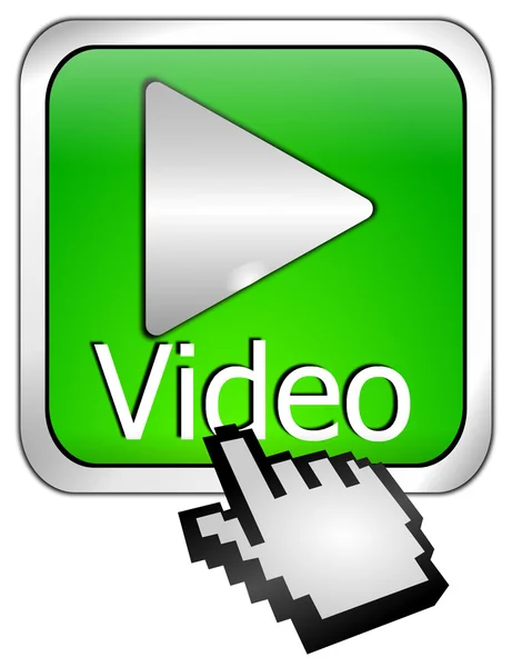 Play video Button with Cursor — Stock Photo, Image