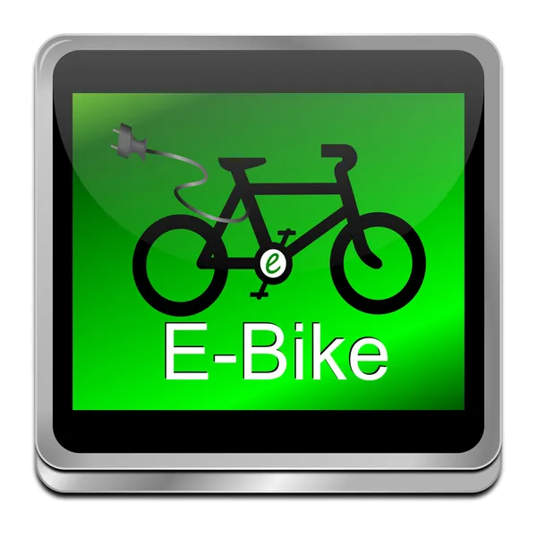 Кнопка E-Bike — стоковое фото