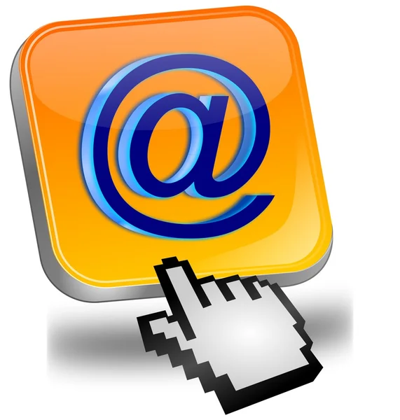 E-Mail Button with Cursor — Stock Photo, Image