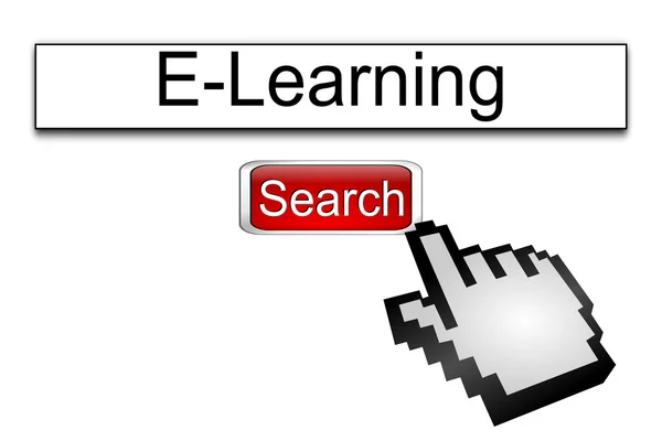 Internetové webové vyhledávací stroj e learningu — Stock fotografie