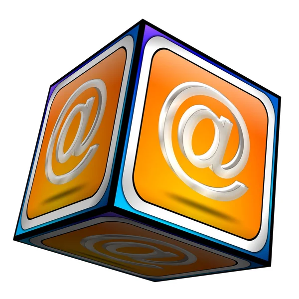 E-Mail Button 3d — Stock Photo, Image