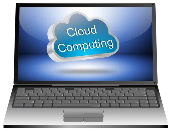 Laptop Cloud Computing — Stockfoto