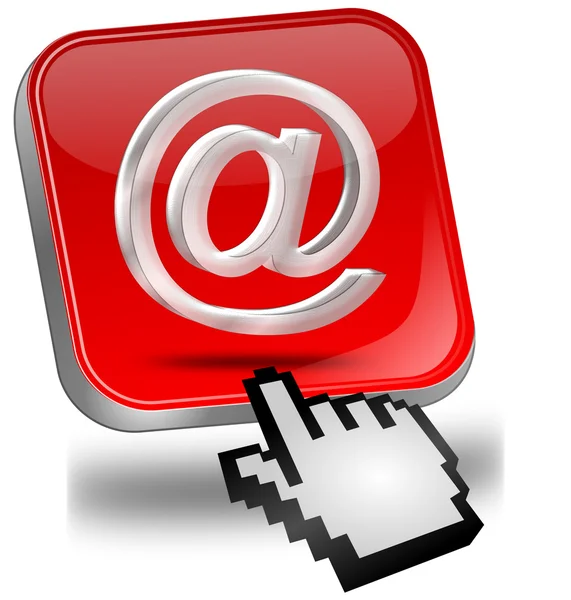 E-Mail Button with Cursor — Stock Photo, Image