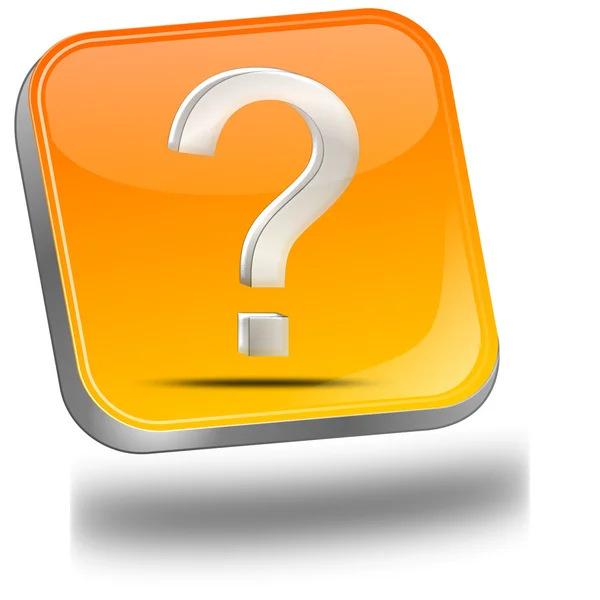 Button with question mark — Stock Photo, Image