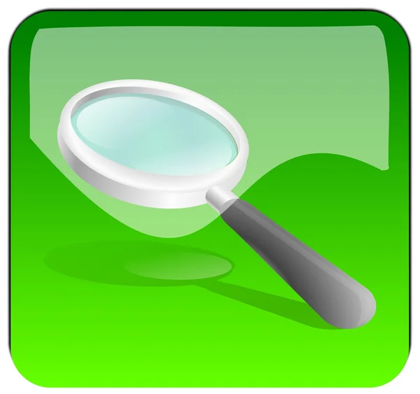Magnifying glass search App — Stock Photo, Image