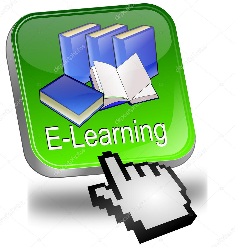 E-Learning Button with Cursor