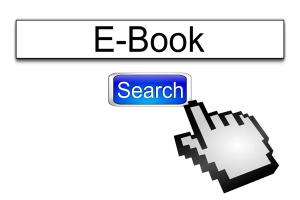 Internet web search engine e-bok — Stockfoto