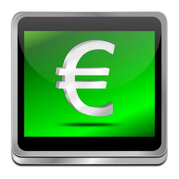 Κουμπί με σύμβολο ευρώ — Φωτογραφία Αρχείου