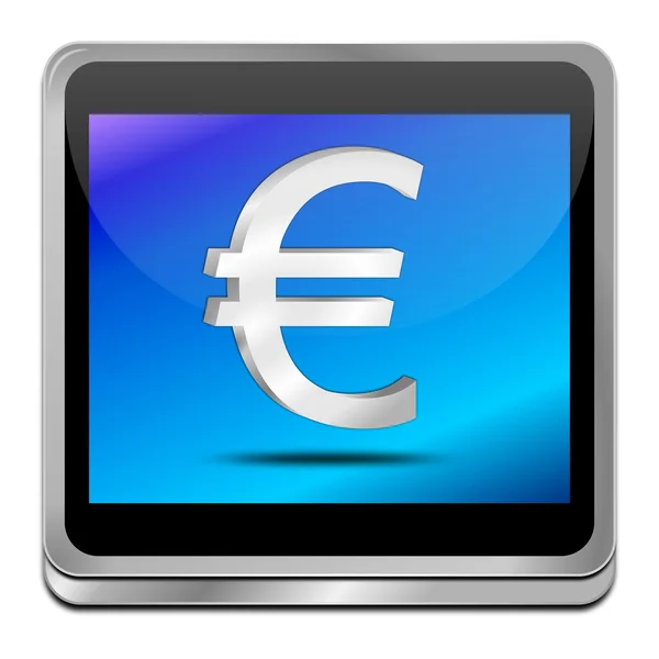 Button with Euro sign — Stock Photo, Image