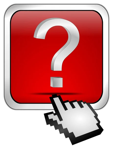 Button with question mark — Stock Photo, Image
