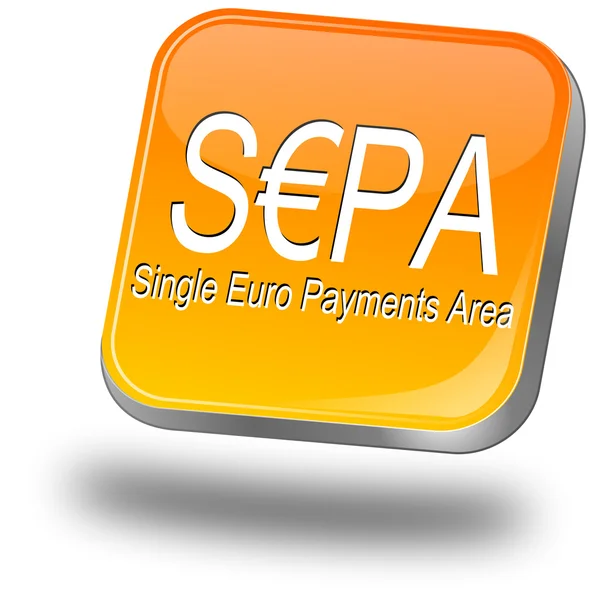 SEPA - Zona Única de Pagos en Euros - Botón —  Fotos de Stock