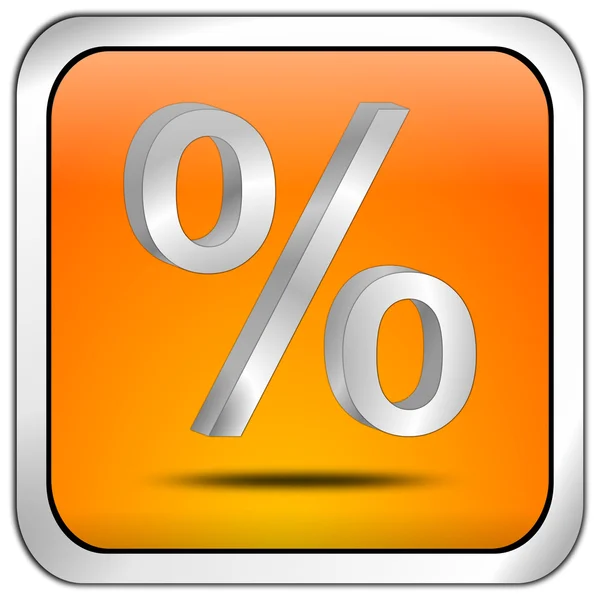 Discount button with percent symbol — Stock Photo, Image