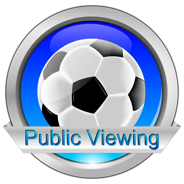 Public Viewing mit Fußball — Stockfoto