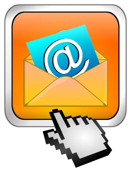 E-Mail Button with Cursor — Stock Photo, Image