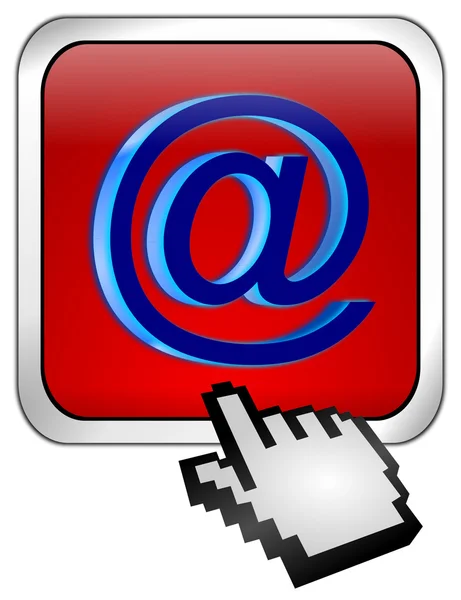 Κουμπί e-mail με δρομέα — Φωτογραφία Αρχείου