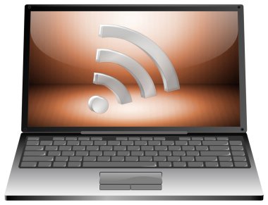 laptop kablosuz wifi wlan sembolü ile