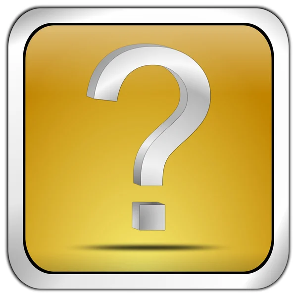 Button with question mark — Stock Photo, Image