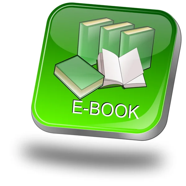 Кнопка E-Book — стоковое фото
