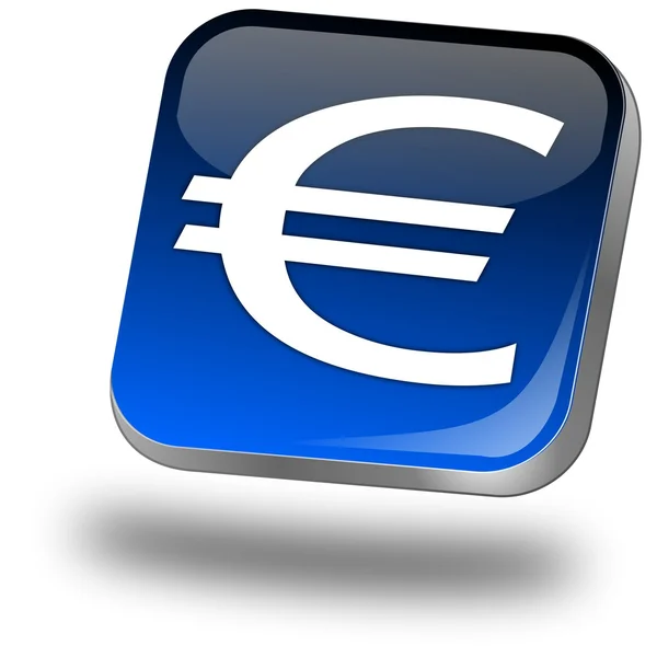 Button with Euro sign — Stock Photo, Image