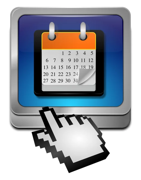 Calendar button with Cursor — Stock Photo, Image