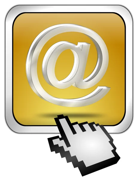 E-Mail Button with Cursor — Stock Photo, Image