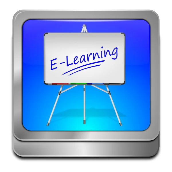 E-Learning Button — Stock Photo, Image