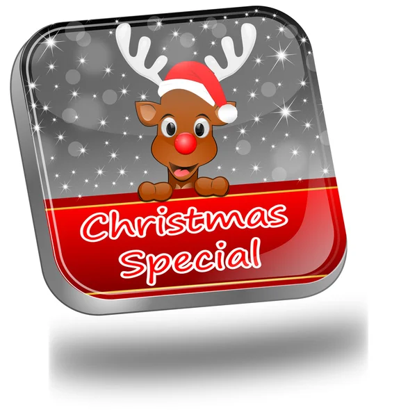 Knop Kerstspecial met rendieren — Stockfoto