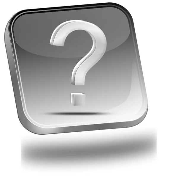 Button with question mark — Stock Photo, Image