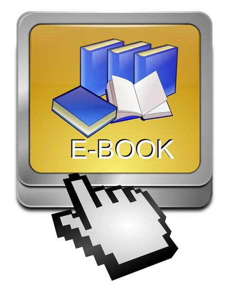 Кнопка E-Book с курсором — стоковое фото