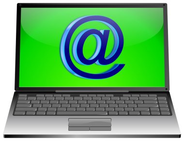 dizüstü bilgisayar ile e-posta düğmesi
